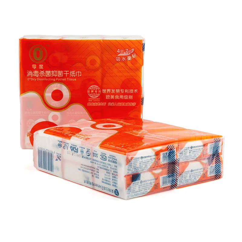 Hot Selling High Absorption Bacteriostatic Face Tissues Customise Pocket Tissue Paper