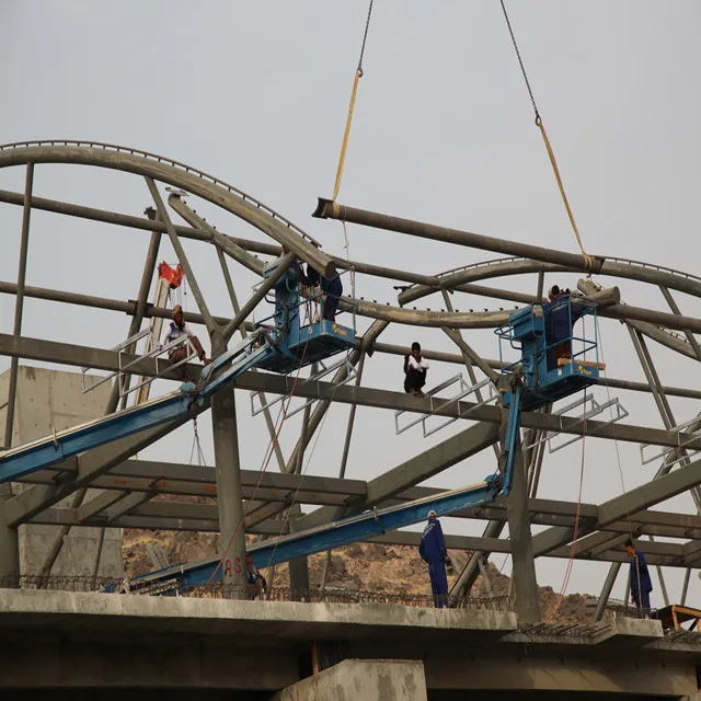 
Membrane Structure Roof of gym tennis stadium bleachers shade for sale fireproof PTFE Tensile 