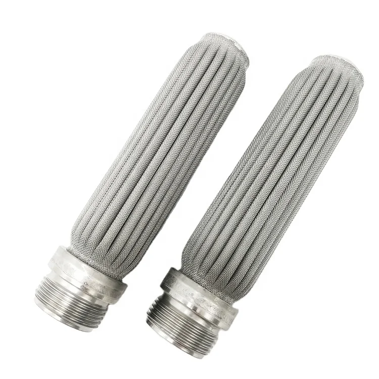 5 микрон из нержавеющей стали плиссированные свечи фильтра для трафаретной смены полимерной обработки