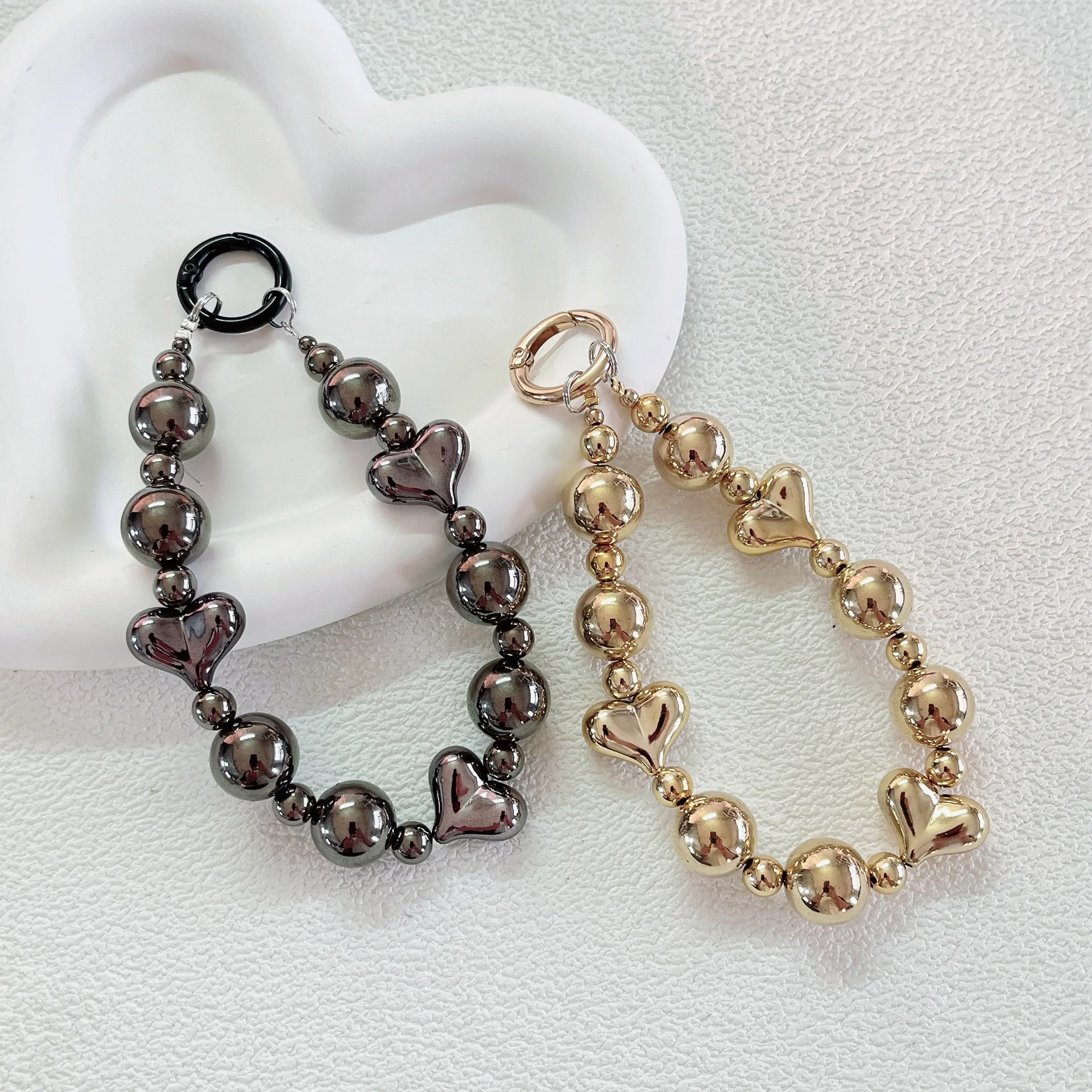 High-end fashion wrist strap creative mobile phone lanyard DIY chain hand-beaded mobile phone pendant