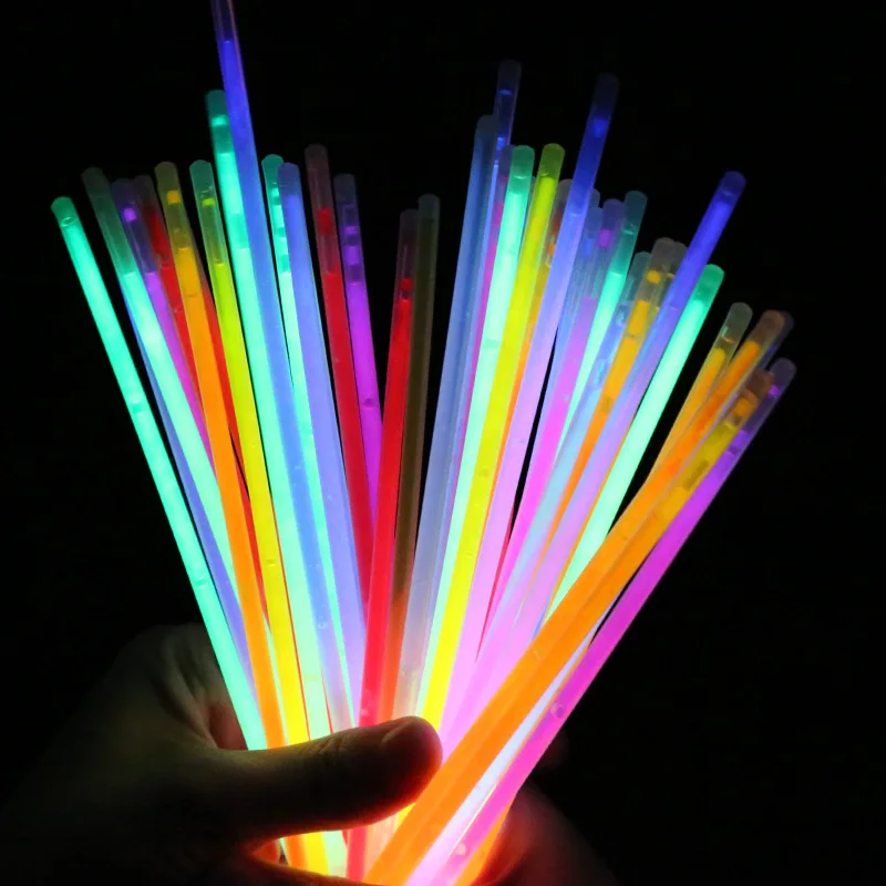 Amazon hot selling  colorful luminous stick glow stick with connector glowing bracelet