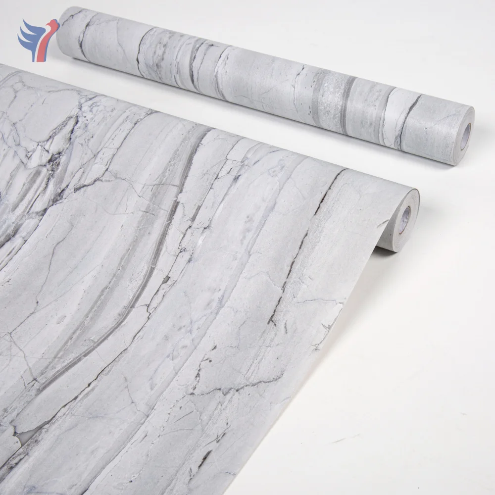 Jinyi H2201Vinyl PVC Film Marble Look Peel and Stick Selfadhesive Kitchen Backsplash Bathroom Wallpaper