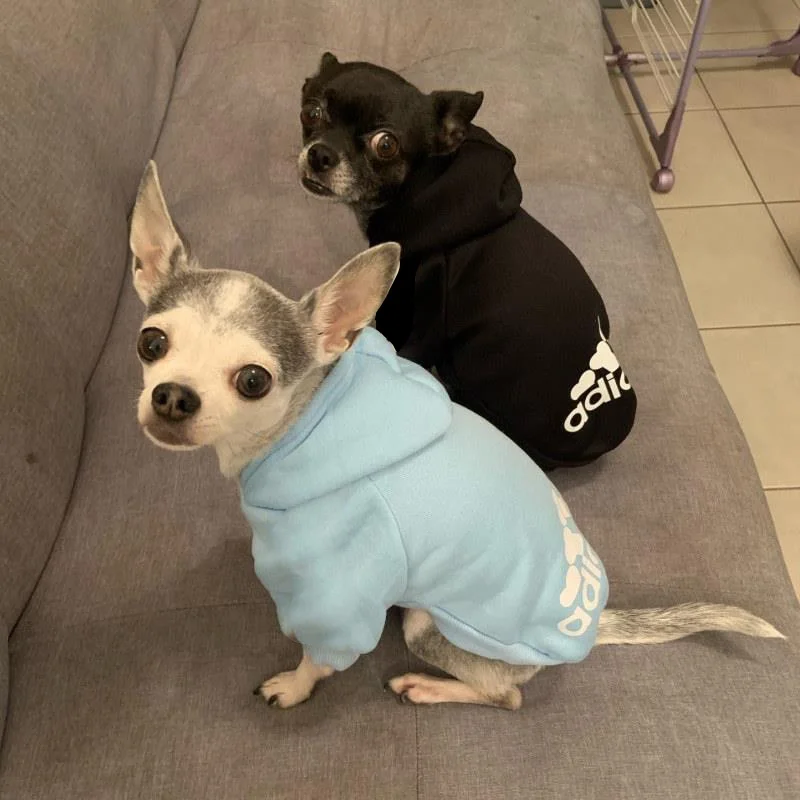 2024 Winter Pet Dog Clothes Dogs Hoodies Fleece Warm Sweatshirt Small Medium Large Dogs Jacket Adidog Pet Costume