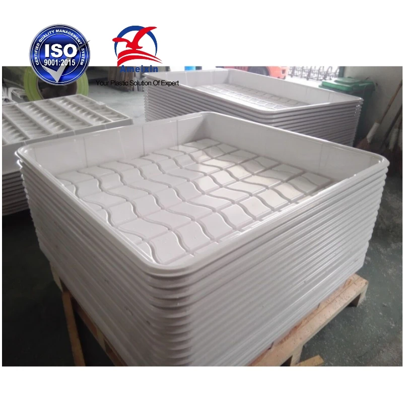 Abs Hot Forming Nursery Trays Barley Grow Tray Hydroponic Custom Vacuum form Abs Vacuum Forming Plastic Tray Thermoforming Mold