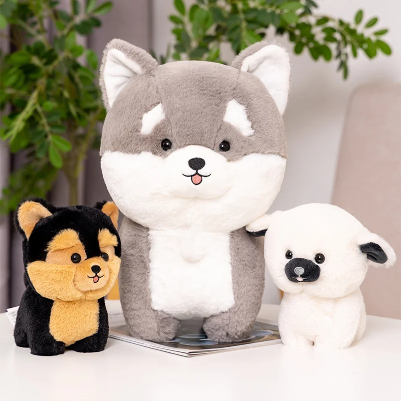Hot Selling Kids Throw Pillow Doll Gift Wulula Pipi Dog Cuddly Husky Soft Plush Toy