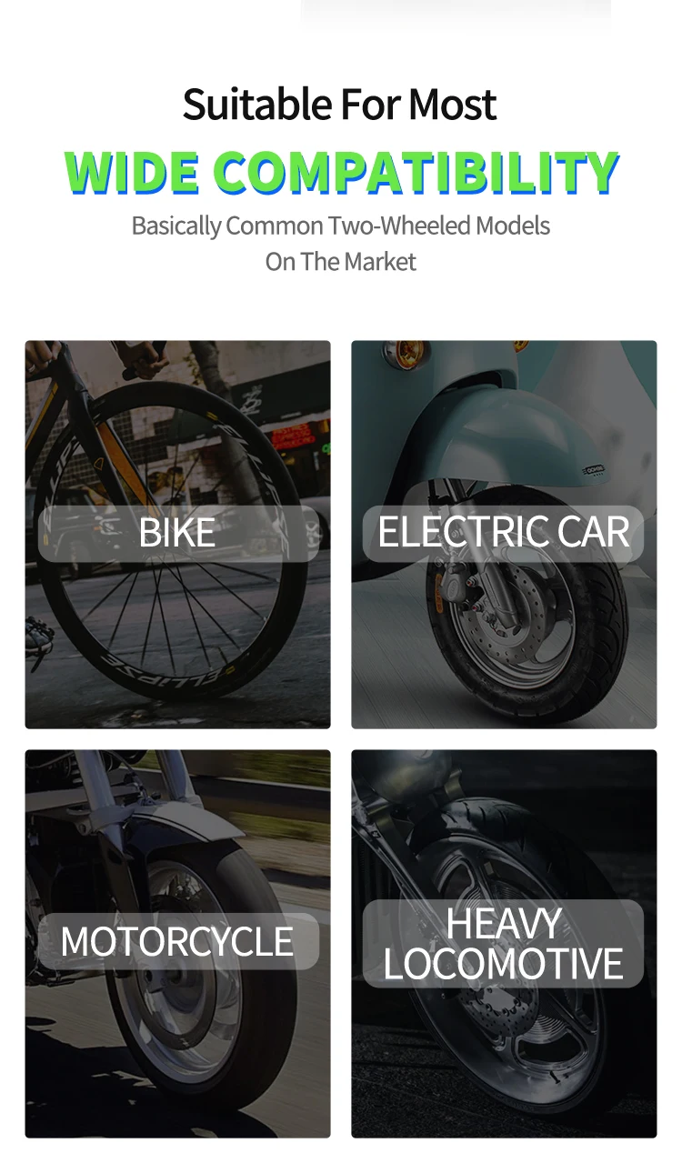 Motorcycle Tire Pressure Monitoring System USB Rechargeable Waterproof Shockproof Two Wheel Wireless Motorbike TPMS