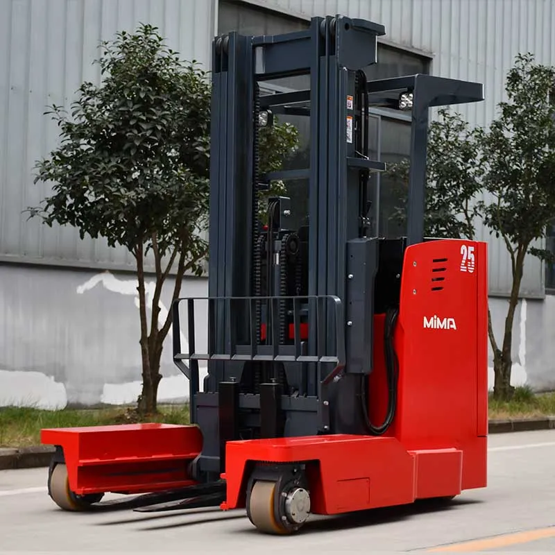 MIMA factory small retractable forklift 2.5t multi-WAY forkliffts 2500kg reach truck pallet stacker for long material handling