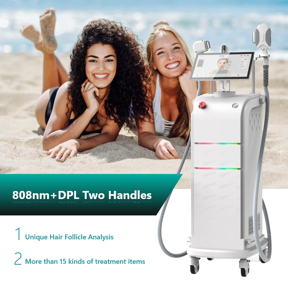 Multifunctional UNT new mode 2 in1 DPL diode laser hair removal machine