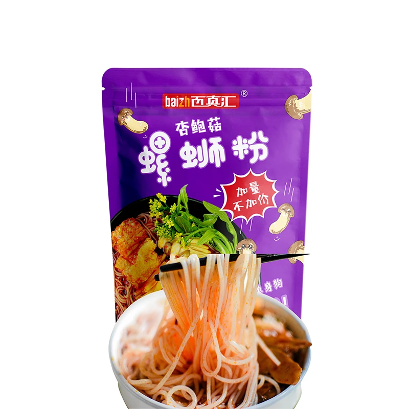 China Authentic Liuzhou river snail rice noodles apricot abalone mushroom flavor 300g bag No-Cook Instant Rice Noodles