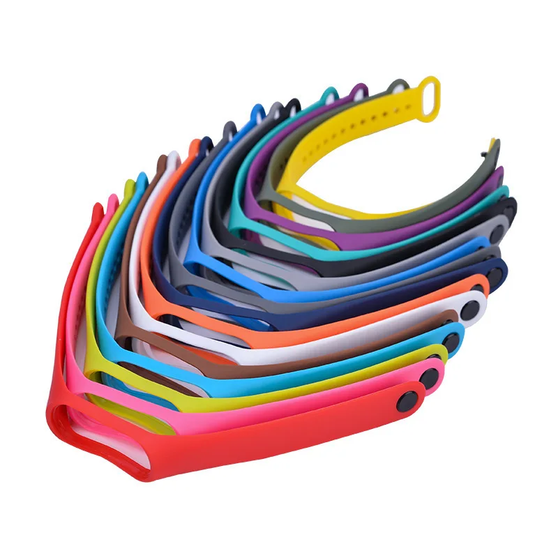 Silicone smart watch strap wrist bands replacement wristband for xiaomi mi band 3/4