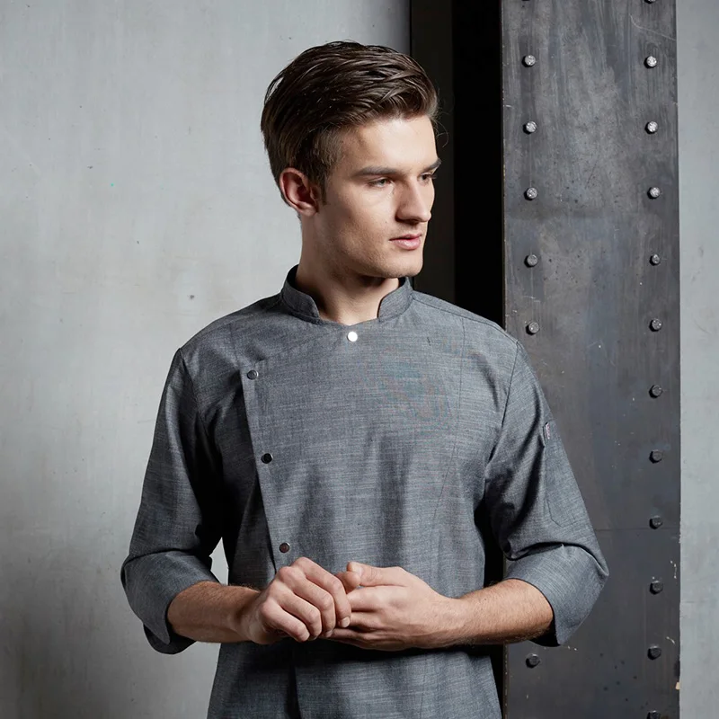 CHECKEDOUT ICE cool hot sale classic chef coats fast food uniforms women chef jacket for hotel and restaurant