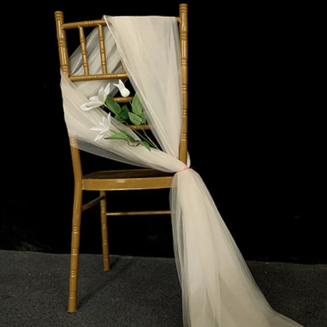 New Design Ruffled Wedding Sequin Chiffon Sashes For Weddings Banquet Events Party Chairs