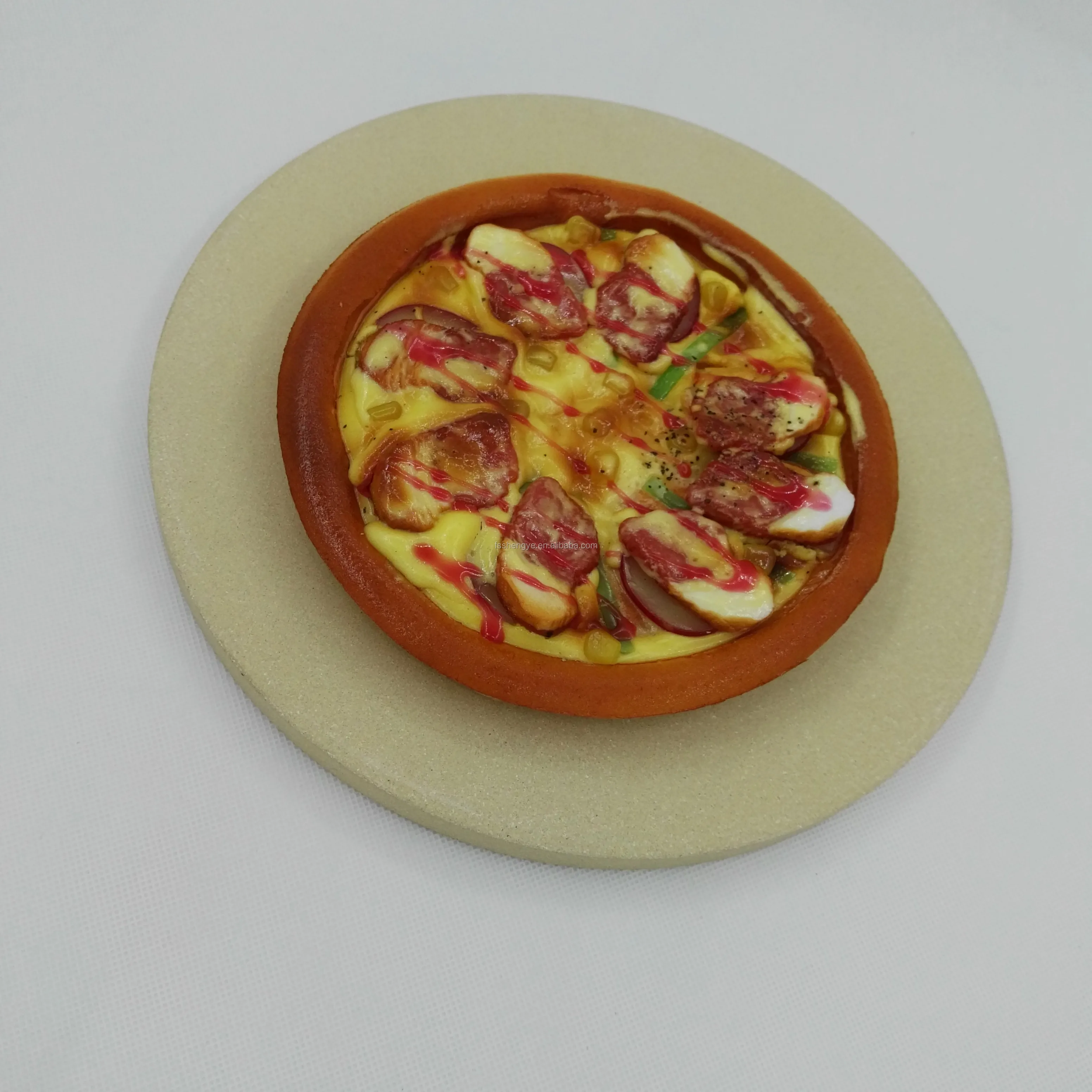 Dia 26cm Round cordierite pizza stone with thickness 1.5cm for USA and Germany market