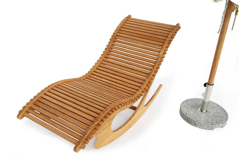Современный дизайн комплект уличной садовой мебели Flex Sun бамбуковое кресло-качалка