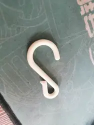 Customized Plastic S Shape Hanger Hook for Hanging White Small coated PP S Hook Display product