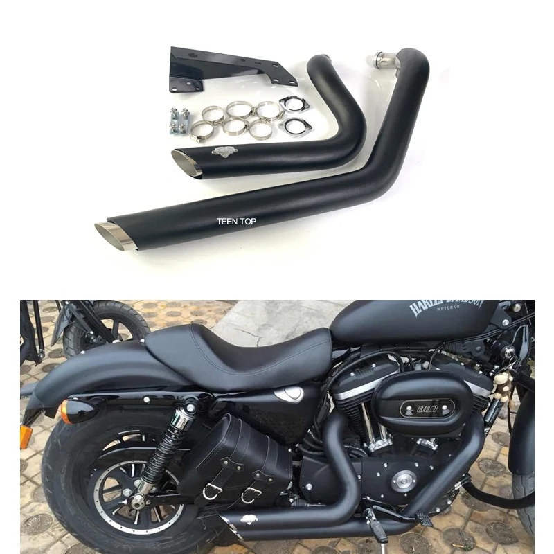 Iron XL883 XL1200 Motorcycle Exhaust System For Harley XL883 Moto Exhaust Escape Sportster Exhaust Motorcycle XL883 Bike Elbow