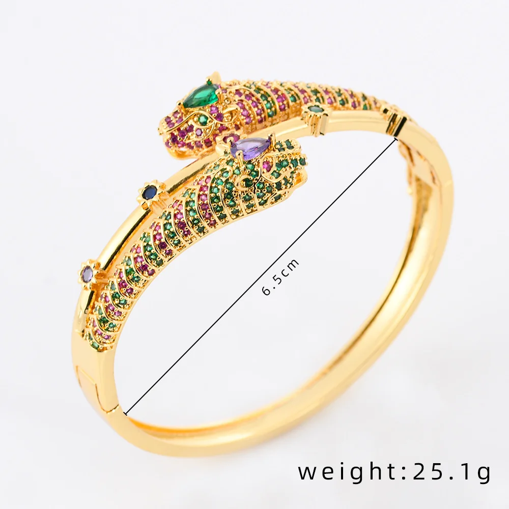 New arrival  retro style Adjustable zircon snake panther bracelet for woman