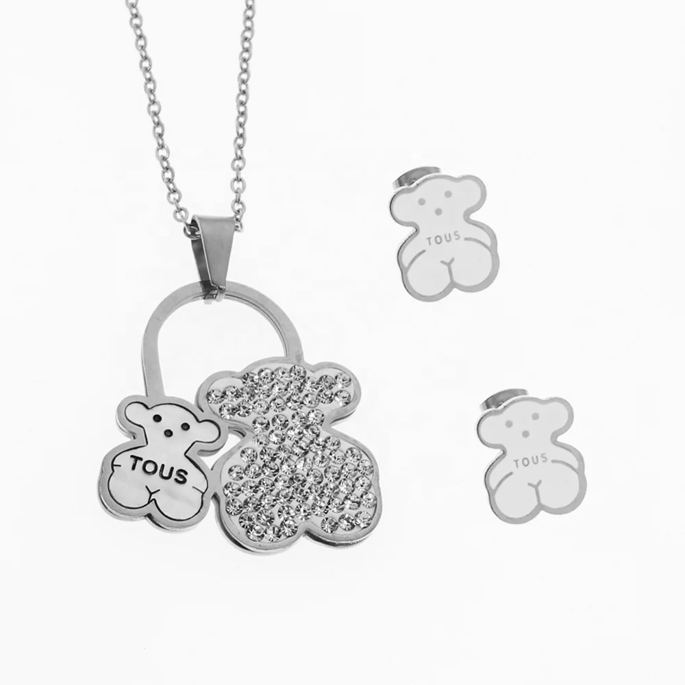 
Cute animal Shaped Stainless Steel Jewelry Set Latest Design Jewelry Wholesale Jewelry Made In China guangzhou 