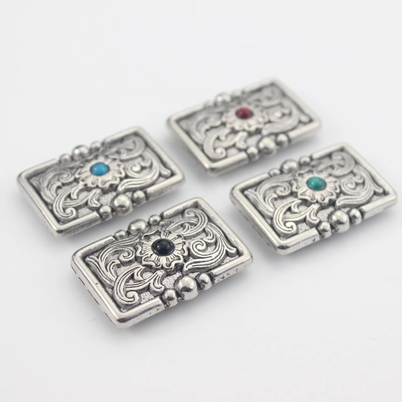 Retro square decorative buckle handmade luggage clothing hat leather conchos with screw