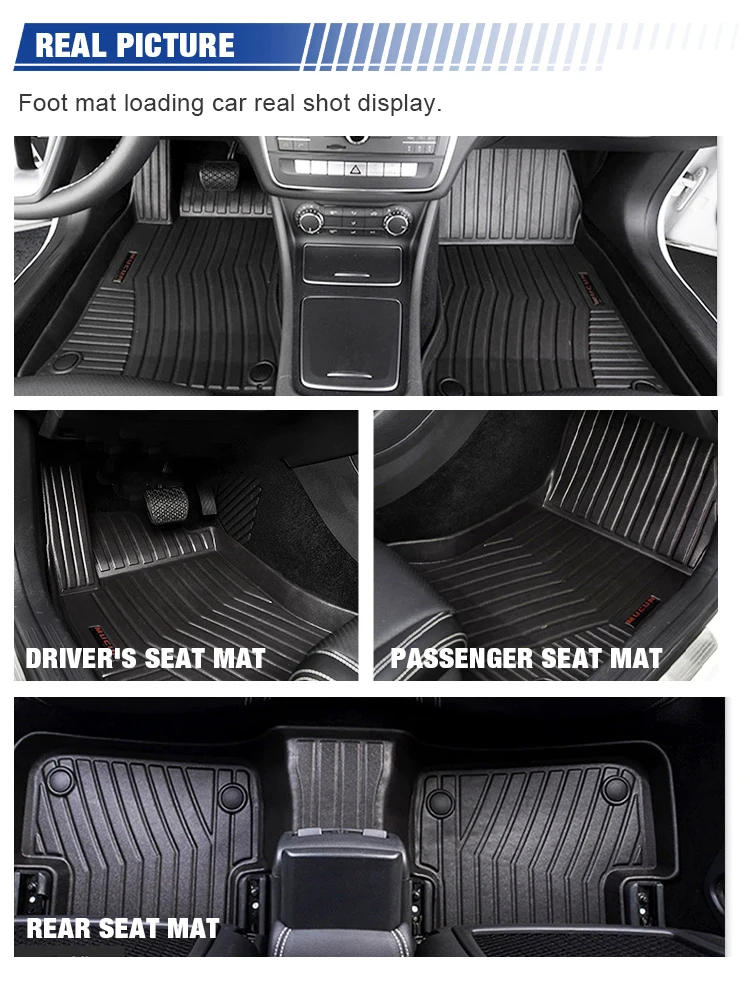 Custom Design Printed Logo Anti-Slip Brand Carpets Car Mat With Logo