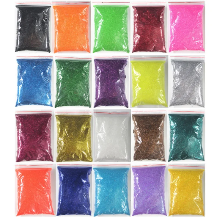 Hexagon color glitter powder for Christmas decorate Polyester glitter use for tumbler PET craft chunky 1/96 1/128 regular series