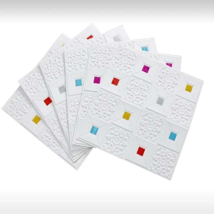 Wholesale best-selling self-adhesive 3D three-dimensional wall stickers with soft package brick patterns