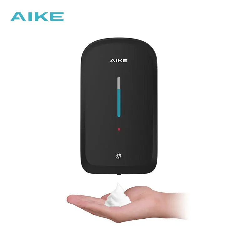 AK1270 ABS Large capacity Wall Mount Intelligent smart Hand Sanitizer automatic foaming 1000ml black soap dispenser kitchen dish