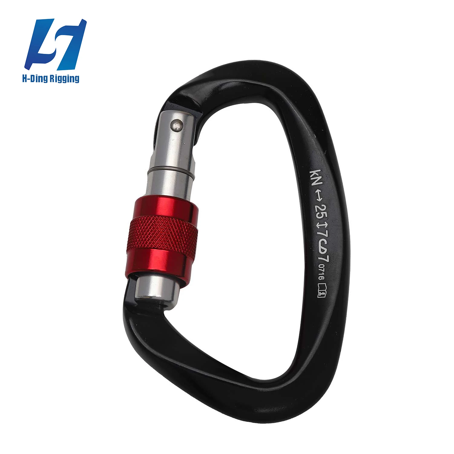 Wholesale Made Locking Carabiner 25kn 5600lb Climbing Carabiner Screw Gate D Shape Carabiner
