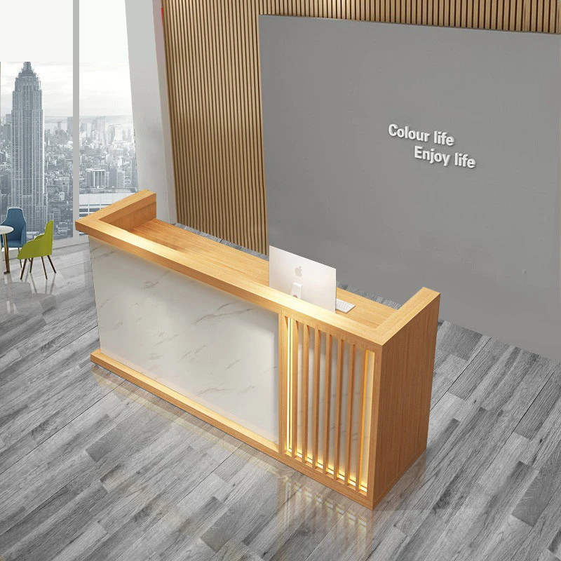 High quality 1pcs customized tiktok modenn office reception front reception desk