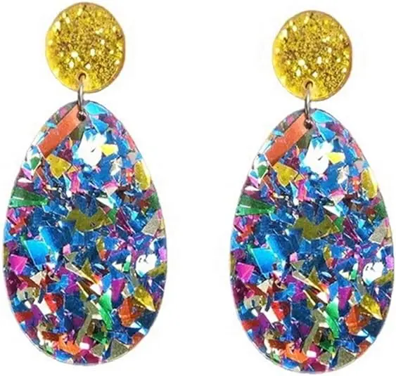 Cute Waterproof Dangle Acrylic Drop Wholesale Faberge Easter Egg Clear Resin Earrings Set Women From China Of Earrings