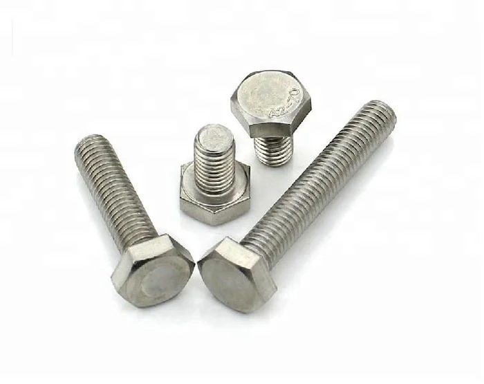 High quality silver and black hex bolts are available in large quantities