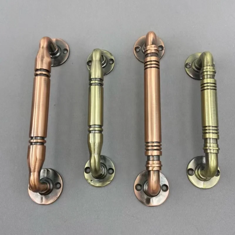 Hot ZINC  Aluminum Retro External Installation Gold AC Cabinet Door Drawer Handle Room Door Hole Free Furniture Handle