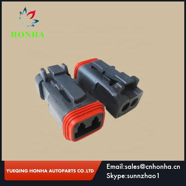 High quality DT Series Deutsch 2 Pin black color Connector DT06-2S-EP06
