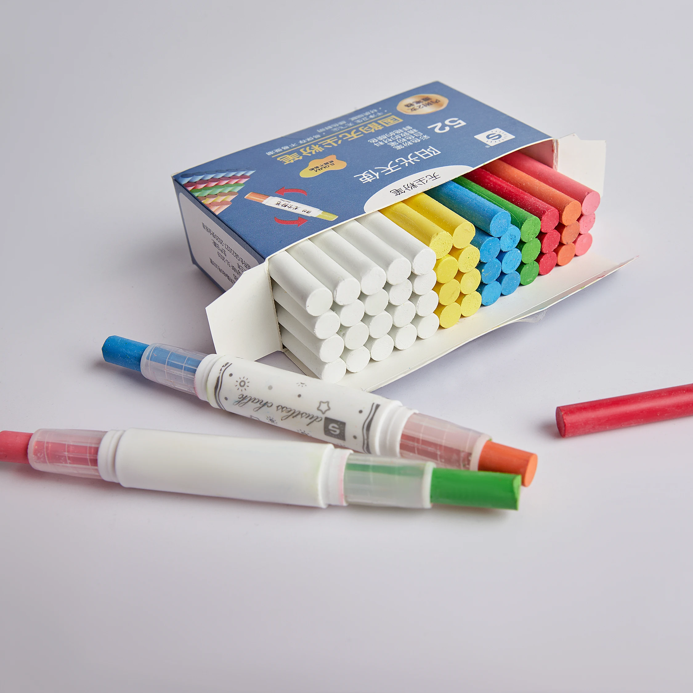 SCHOOL USE OEM BRAND COLORFUL DUSTLESS CHALK CRAYONS KIDS PENCIL