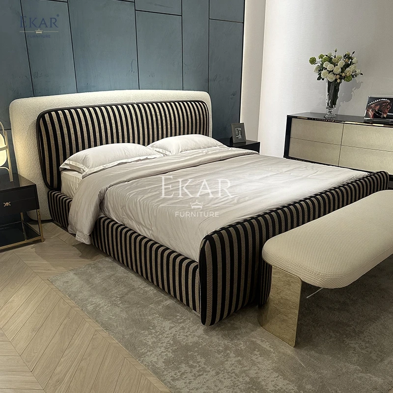 Luxury Soft Bed Frame - Elegant Wooden Bedroom Furniture for Comfortable Sleep