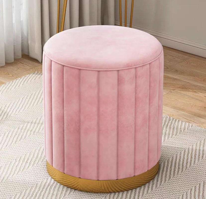 contenitore container ottoman Antique Pink velvet Pouf in velluto Rosa Antico