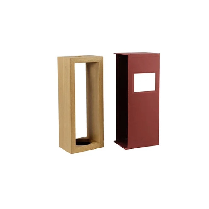 MDF Veneer Packaging Gift Box Single Bottle Wooden Handmade Cardboard Lid Wood Gift & Craft Handicraft Wine Box