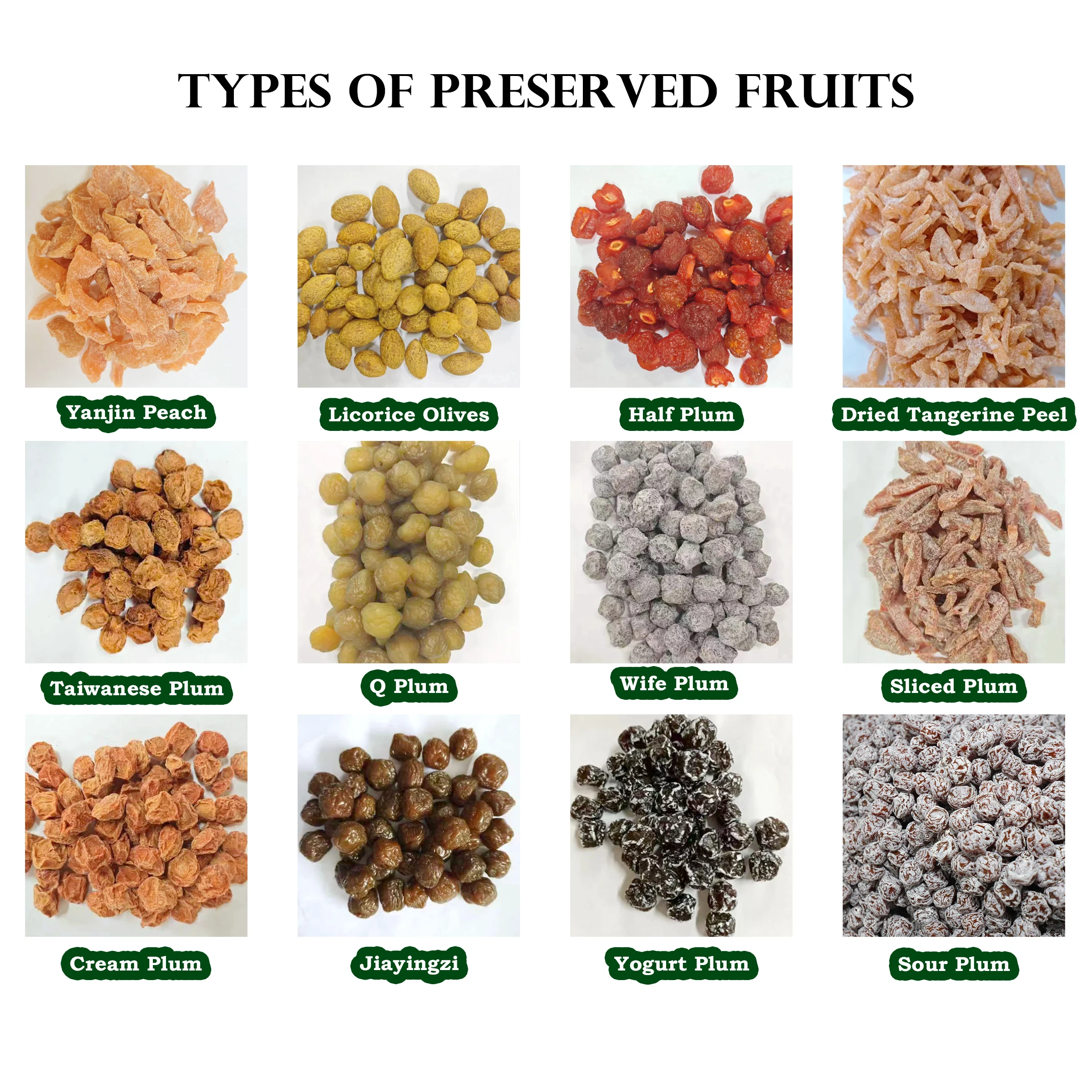 Black Prunes Dry Sour Plum Salted Dried Plums Snow Plum Preserved Fruit Snack