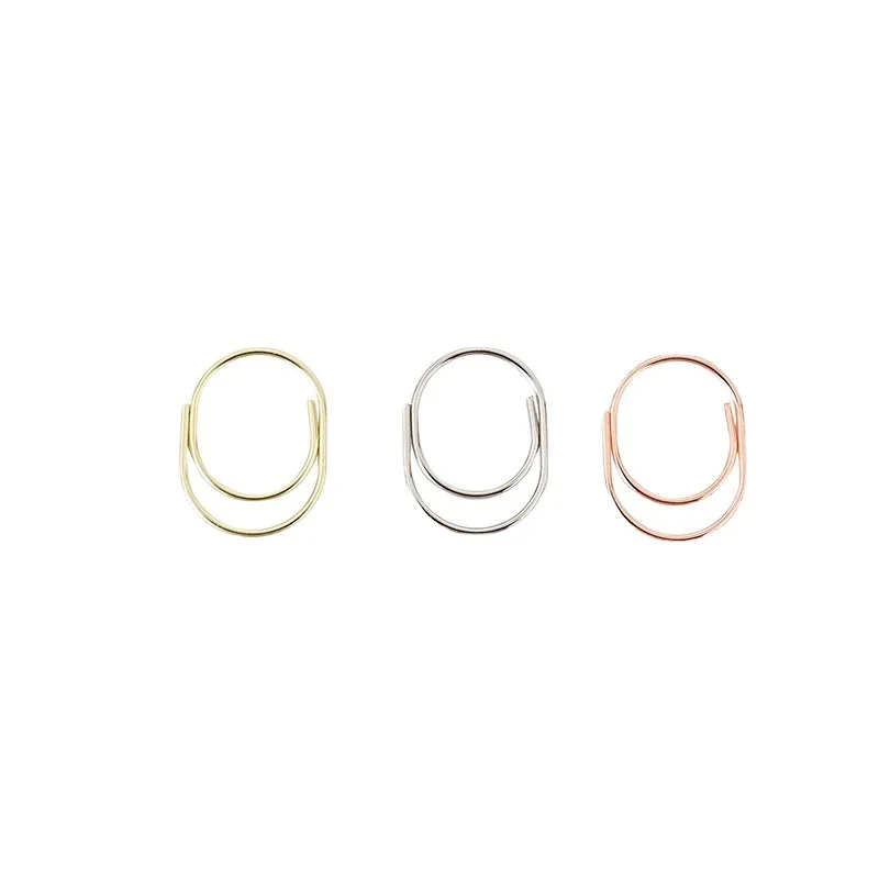 2024 New 25mm Mini Color Paper Clip Creative Shape Metal Paper Clip Return Type Needle Cross-Border Exclusive Supply