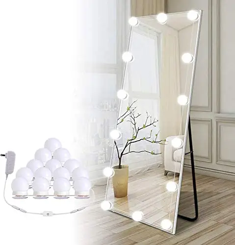 14 Bulb Dimmable Hollywood Makeup Mirror Lights Adjustable Vanity Lighting Fixtures for Full Length Mirror