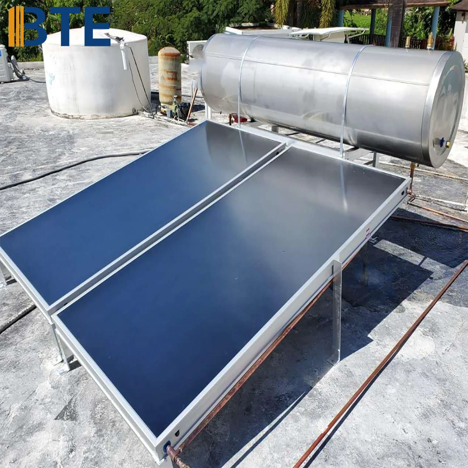 Laser welding of blue or black selective coating flat solar collectors