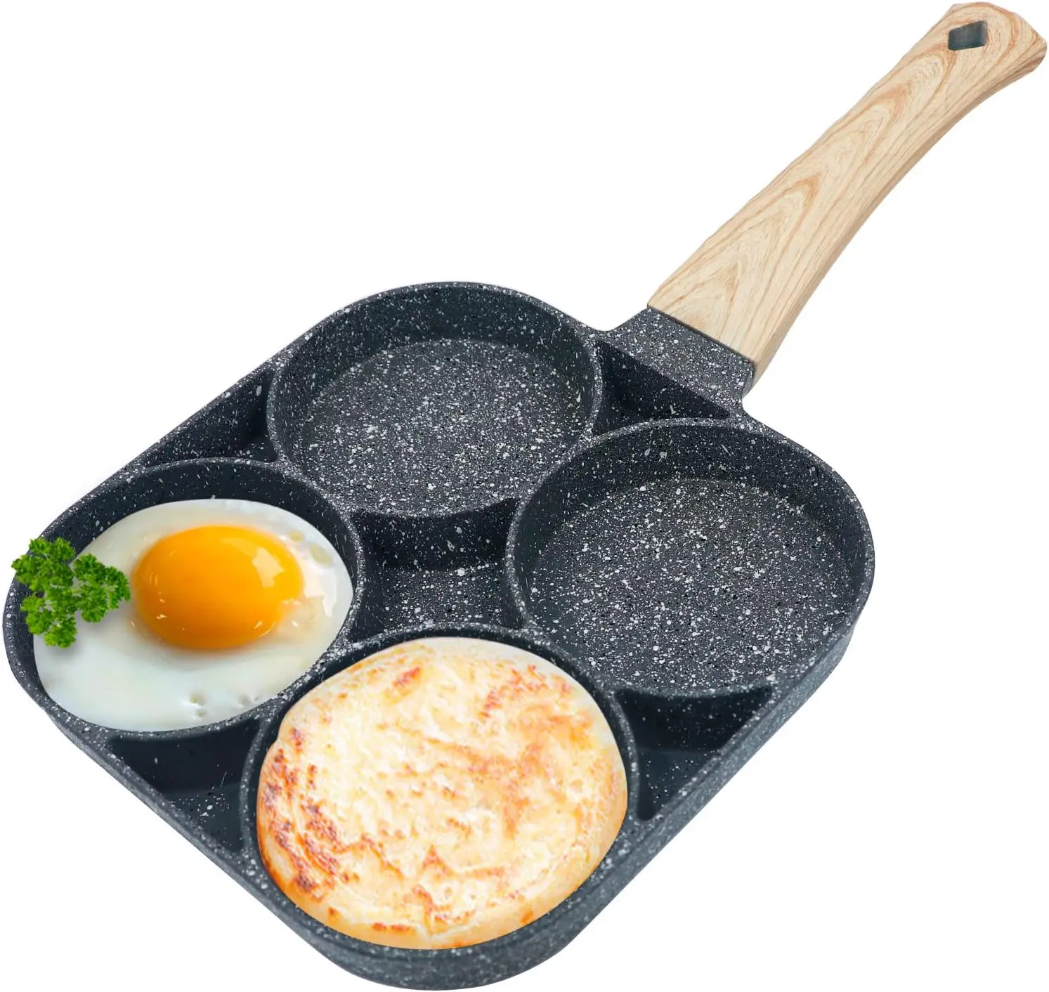 Wholesale Egg Frying Pan Nonstick Pancake Pans 4 Cups Hole Cookware Pancake Omelette Pan Aluminium Alloy Egg Cooker