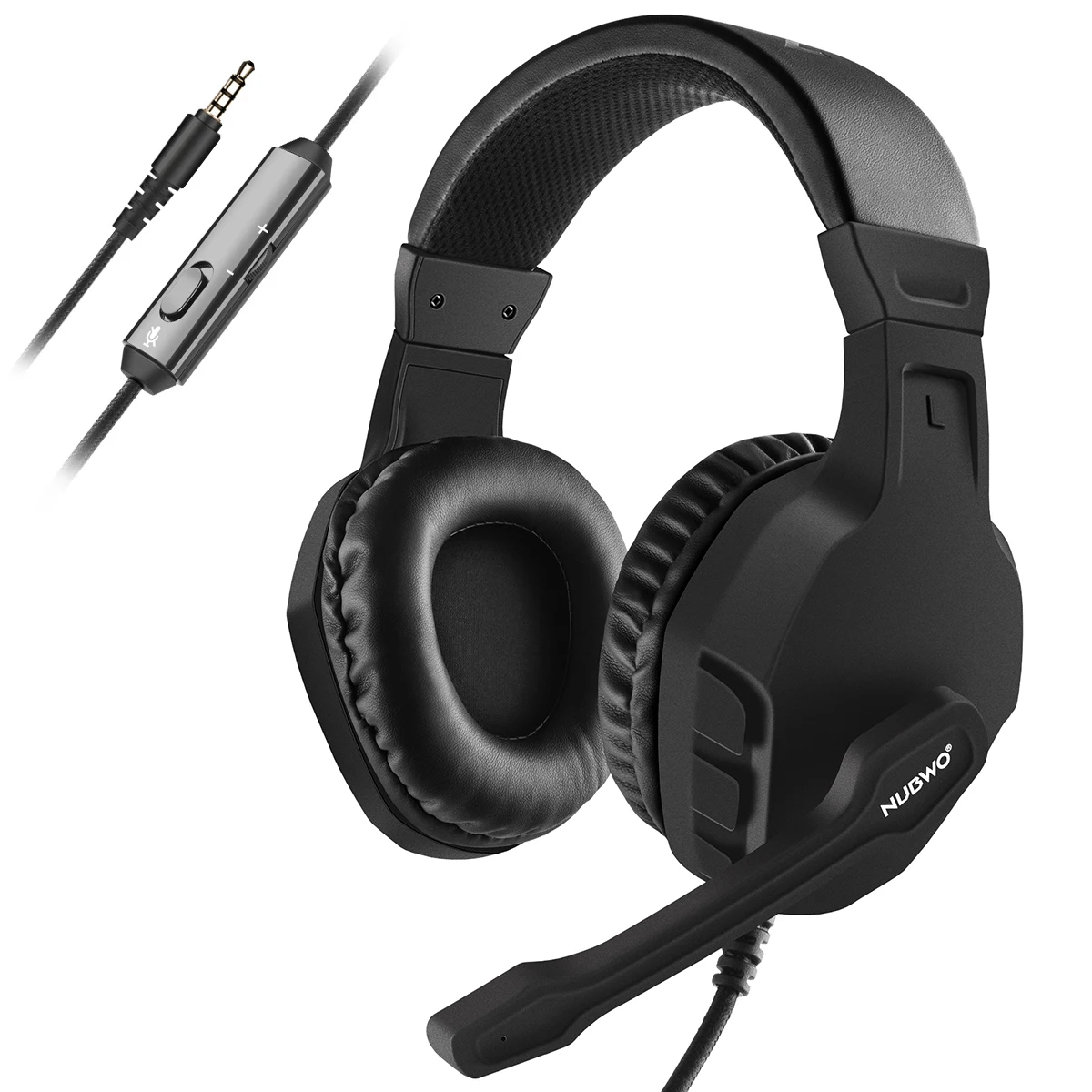 
 Шумоподавляющая стереогарнитура NUBWO U3, 3,5 мм, игровая гарнитура с микрофоном для Switch, PS4, Xbox One, ПК, игровые наушники  