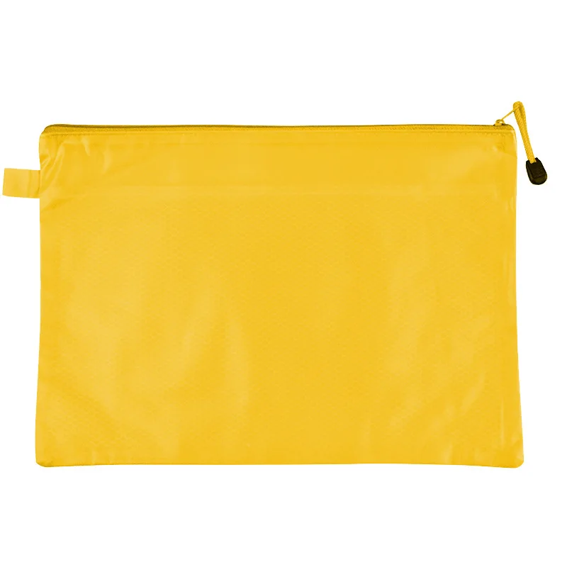 Custom LOGO A4 Plastic Zip Wallets Folders File Storage Bags for Organization Mesh Fireproof Document Bag