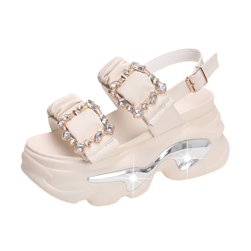 New styles female casual shoes wholesale platform sandals with a 7 cm heel for women and ladies