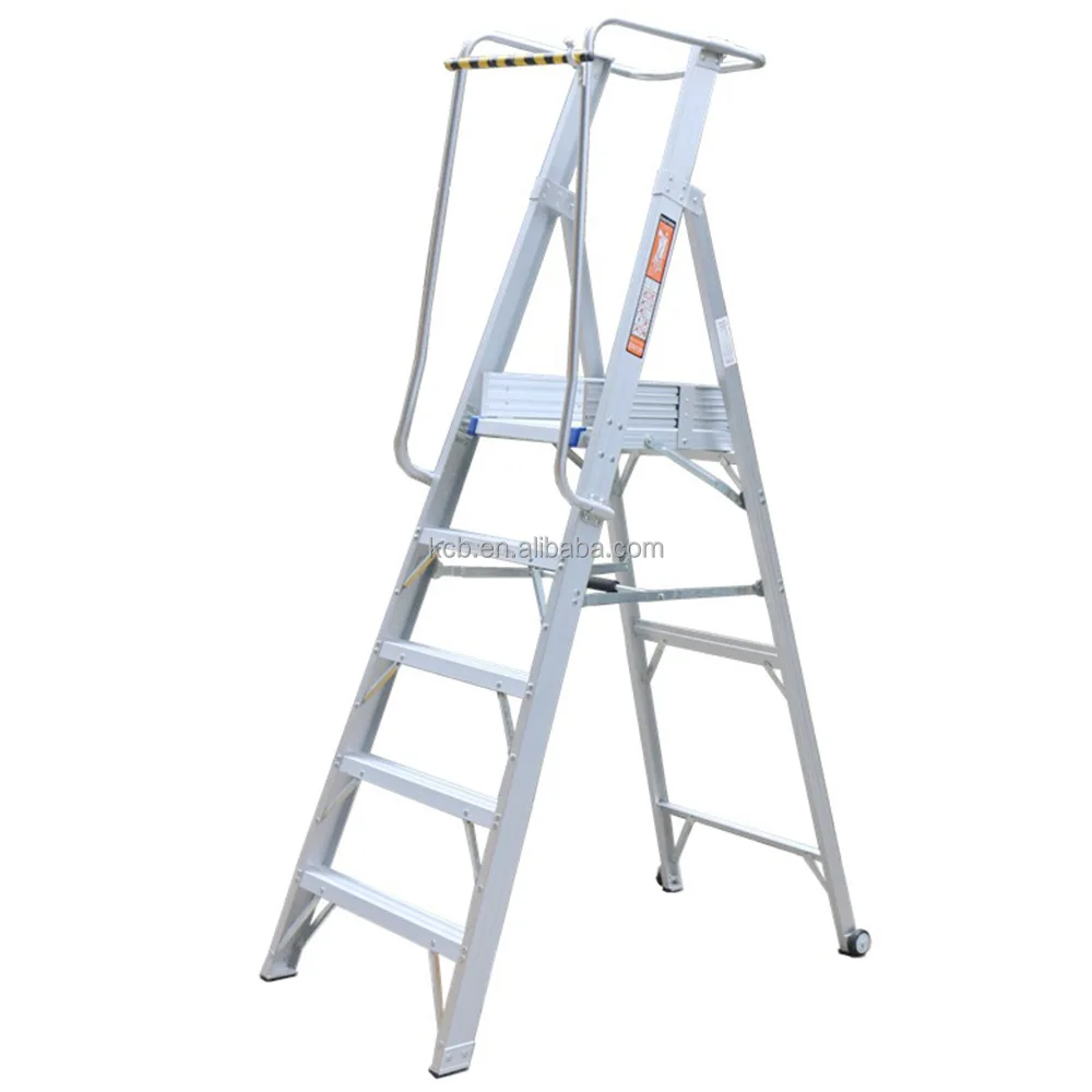 Безопасная рабочая лестница из алюминиевого сплава платформа для забора поручни складной проект легкая скалолазания на дереве полка