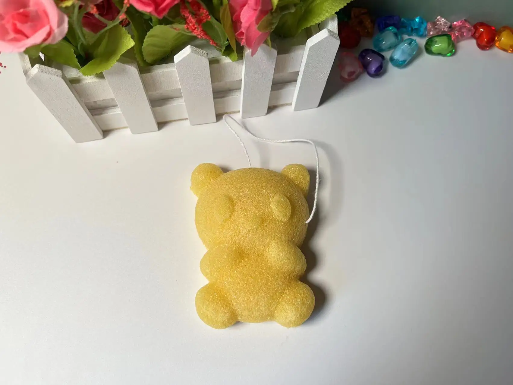 Bear 100% Natural Vegetable Fiber Material and Custom Color Konjac Sponge for Kids Children Shower Bath