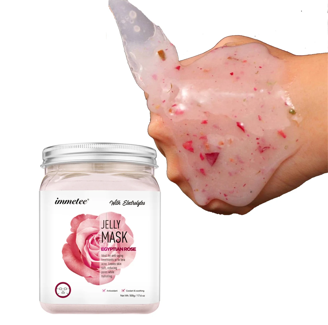 Customize Private Label Face Skin Care Crystal Rose Jelly Mask Organic Hydro Whitening Jelly Skincare Facial Mask for Female