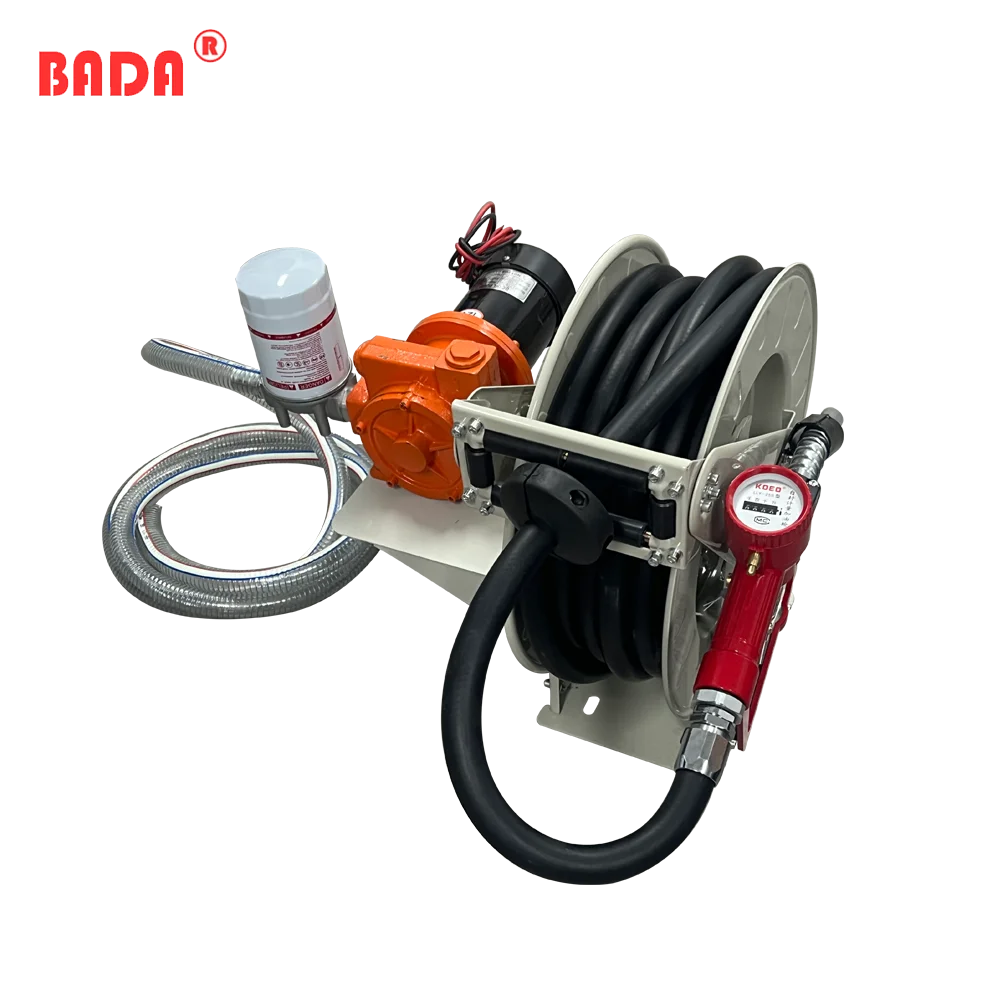 Professional hose reel fuel transfer pump assy equipment from China