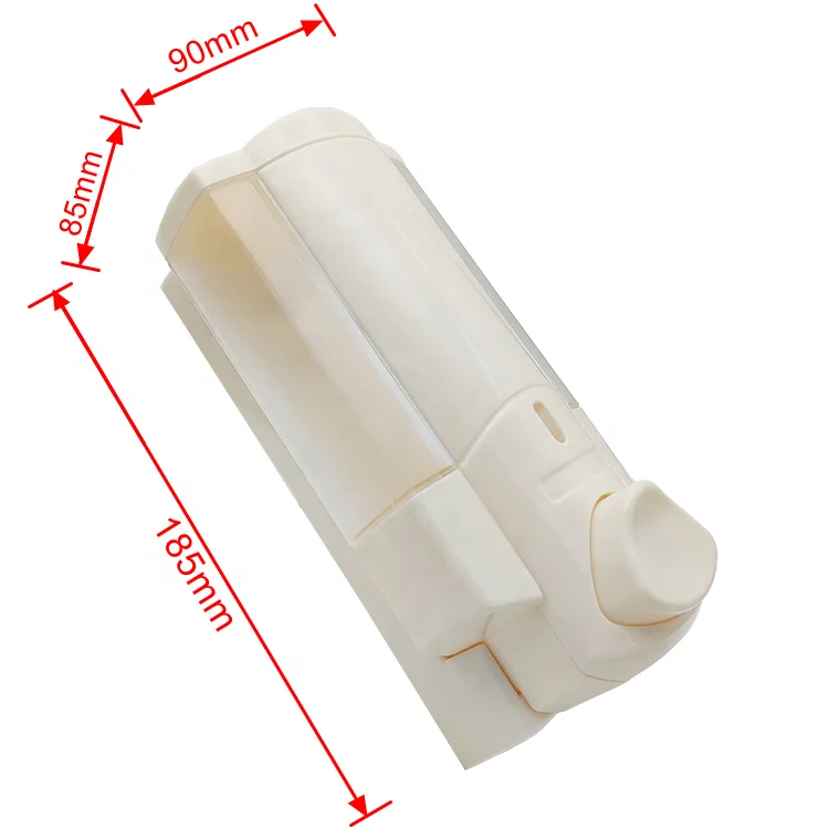 400ml White ABS Plastic Lockable Liquid Soap Dispenser Manual Hotel Wall Mounted Bathroom Hand Soap Dispenser